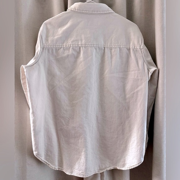 AE Oversized Denim Button-Up Shirt - Size M - Picture 3 of 5